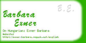 barbara exner business card